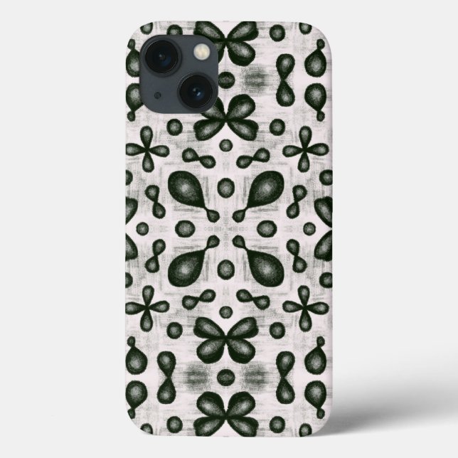 Stylish Chemistry Pattern In Black And White Case-Mate iPhone Case (Back)