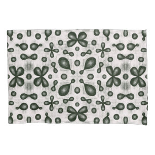 Stylish Chemistry Pattern In Black And White Pillow Case