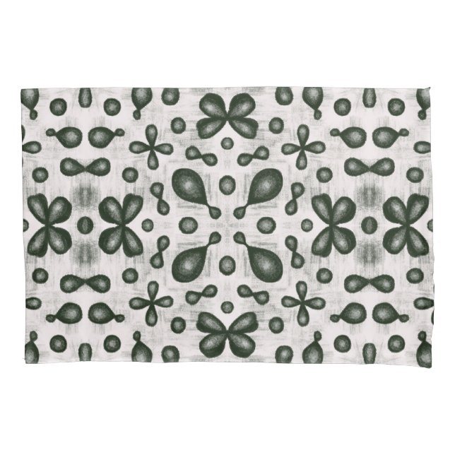Stylish Chemistry Pattern In Black And White Pillow Case (Front)