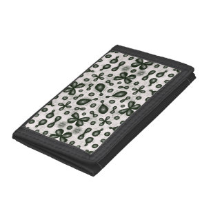 Stylish Chemistry Pattern In Black And White Trifold Wallet