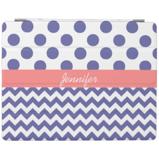 Stylish Chevron and Polka Dots Custom iPad Cover