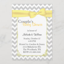 Stylish Chevron Couple's Baby Shower Invitation