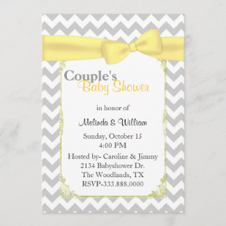 Stylish Chevron Couple's Baby Shower Invitation