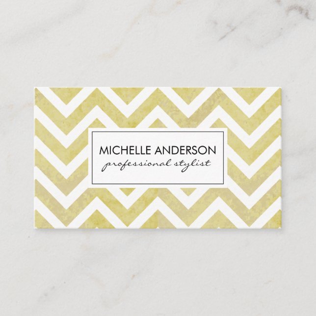 Stylish Chevron Hair Stylist Appointment Card (Front)
