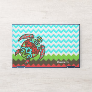 Stylish Chevron & Sea Turtle Custom HP Laptop Skin