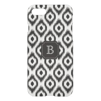Stylish Chic Black Ivory Diamond Ikat Monogram iPhone SE/8/7 Case