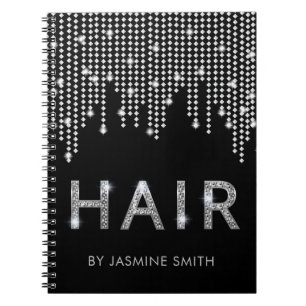 Stylish Chic Diamond Hair Appointment Notebook