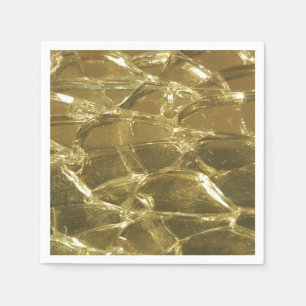 Stylish Chic Festive Shiny Gold Golden Glitter Napkins