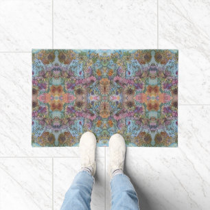 Stylish Chic Flower Garden Watercolor Painting Doormat