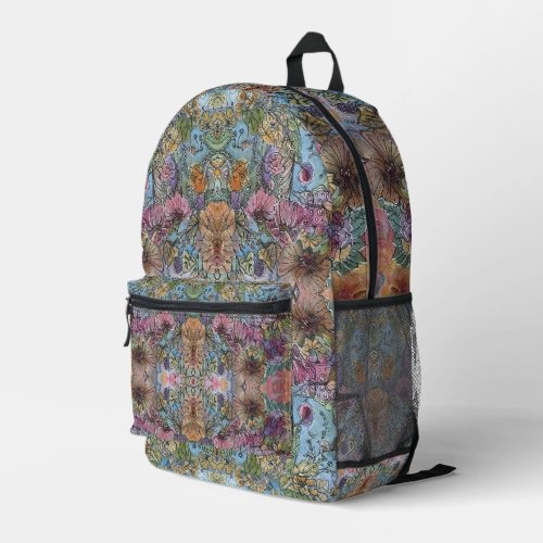 Stylish Chic Flower Garden Watercolor Painting  Printed Backpack