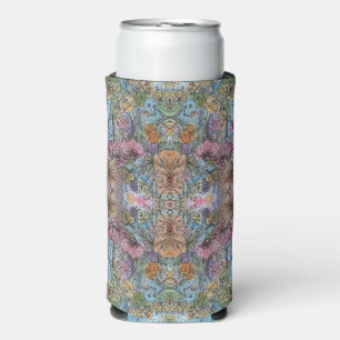 Stylish Chic Flower Garden Watercolor Painting Seltzer Can Cooler