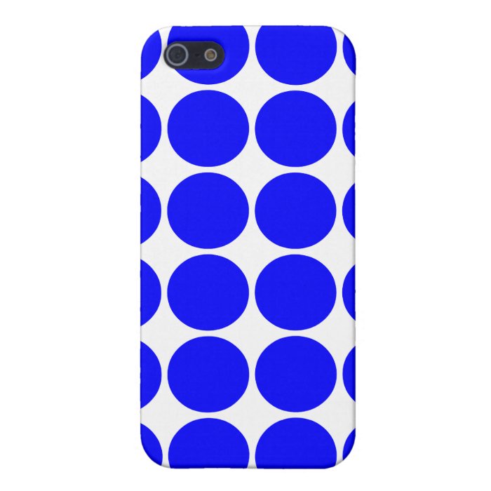 Stylish Chic Girly Blue Polka Dots for Her Cases For iPhone 5
