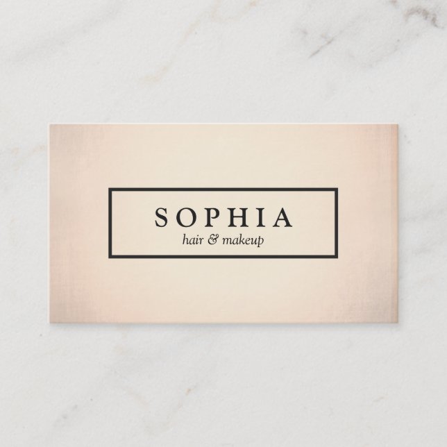 Stylish Chic Light Rose Gold Modern Business Card (Front)