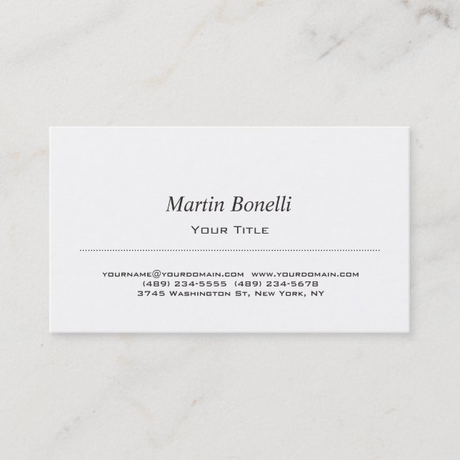 Stylish Chic Minimalist Modern Trendy Business Card (Front)