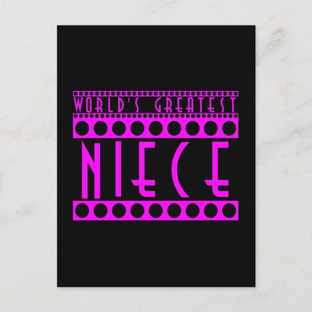 Stylish Chic Nieces : World's Greatest Niece Postcard (Front)