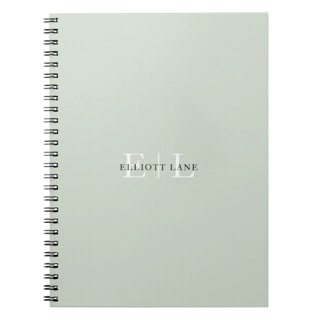 Stylish Chic Personalized Monogram Notebook (Front)