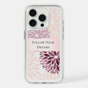 Stylish Chic Pink Floral iPhone 15 Pro Case