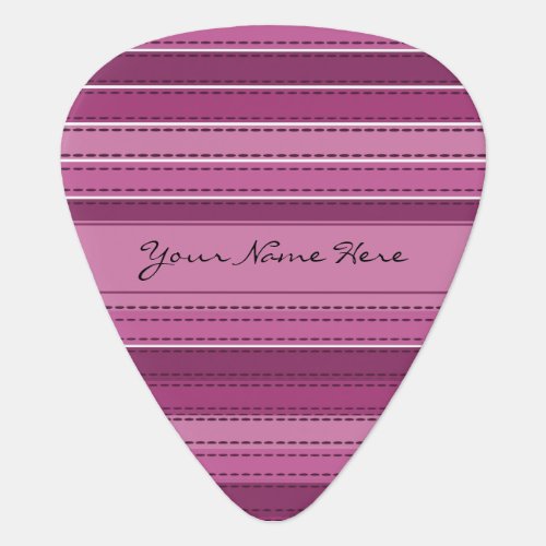 Stylish Chic Pink  Purple Stripes Guitar Pick