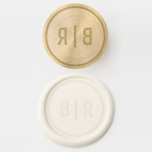 Stylish Chic Typography Style Monogram Wax Seal Stamp
