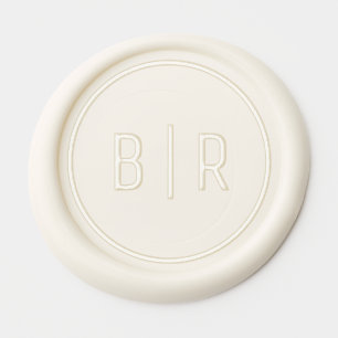 Stylish Chic Typography Style Monogram Wax Seal Sticker