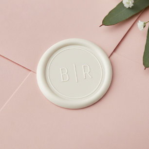 Stylish Chic Typography Style Monogram Wax Seal Sticker