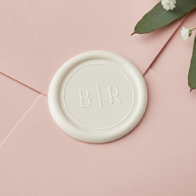 Stylish Chic Typography Style Monogram Wax Seal Sticker (Creator Uploaded)
