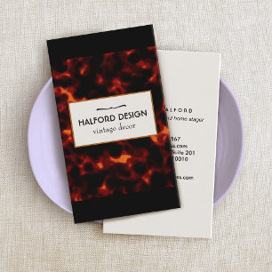 Stylish Chic Vintage Tortoise Shell Business Card