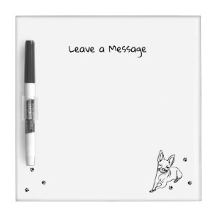Stylish Chihuahua: Personalised Line Art Dry Erase Board
