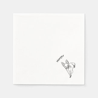 Stylish Chihuahua: Personalised Line Art Napkins