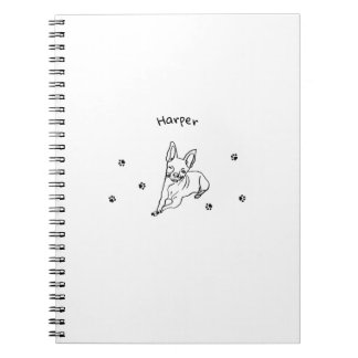 Stylish Chihuahua: Personalised Line Art Notebook