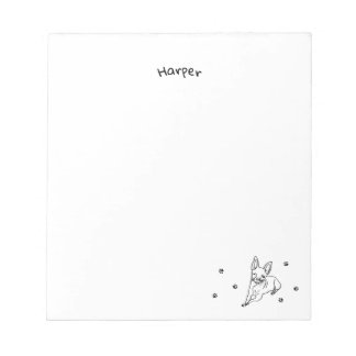 Stylish Chihuahua: Personalised Line Art Notepad