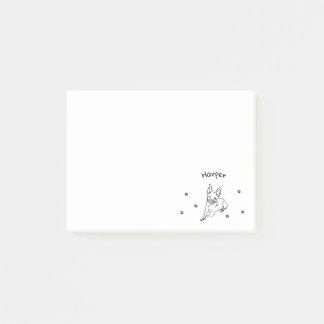 Stylish Chihuahua: Personalised Line Art Post-it Notes