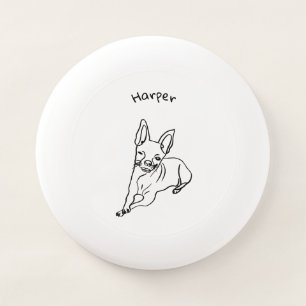 Stylish Chihuahua: Personalised Line Art Wham-O Frisbee