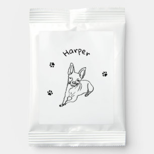 Stylish Chihuahua: Personalized Line Art Decor Lemonade Drink Mix