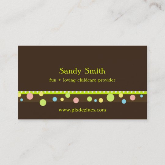 Stylish Childcare Business Cards