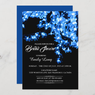 Stylish Chinese Cherry Blossom Light Bridal Shower Invitation