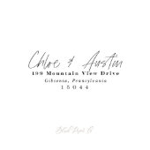 Stylish Chloe & Austin Rubber Return Address Stamp (Front)