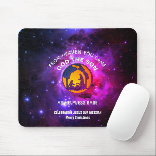 Stylish Christian Universe Christmas Nativity Mouse Pad
