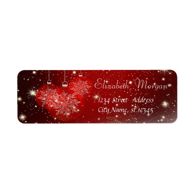 Stylish Christmas Balls,Red Label (Front)