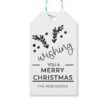 Stylish Christmas | Custom Family name Ornament