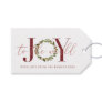 Stylish Christmas Joy to the World Wreath Gift Tags