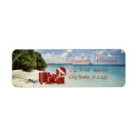 Stylish ,Christmas Presents,Beach Label<br><div class="desc">Elegant christmas presents  on beach background. An elegant and sophisticated designe.Costumize with your name and address details.</div>
