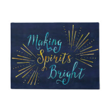 Stylish Christmas Typography Making Spirits Bright