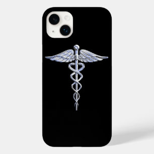 Stylish Chrome Like Caduceus Medical Symbol Case-Mate iPhone 14 Plus Case