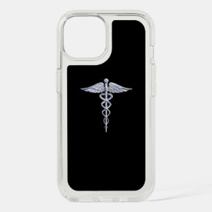 Stylish Chrome Like Caduceus Medical Symbol iPhone 15 Case
