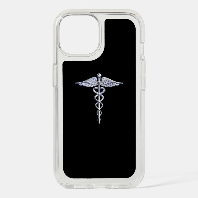 Stylish Chrome Like Caduceus Medical Symbol Speck iPhone Case (Front)
