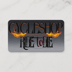 Stylish chrome Motorcycle Business Card