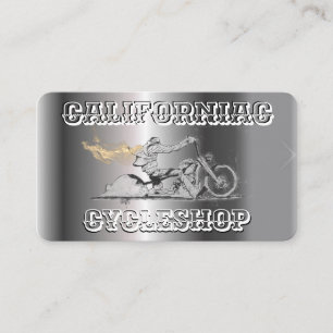 Stylish chrome Motorcycle Business Card