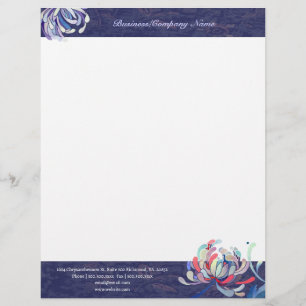 Stylish Chrysanthemum Spa Business Letterhead