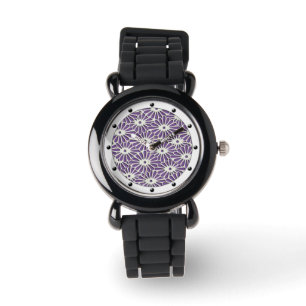 Stylish chrysanthemum traditional japanese pattern watch